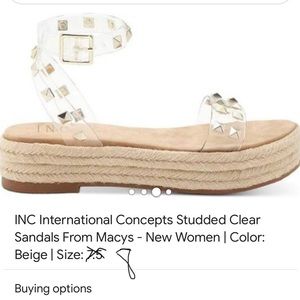 NC International Concepts Studded Clear shoes